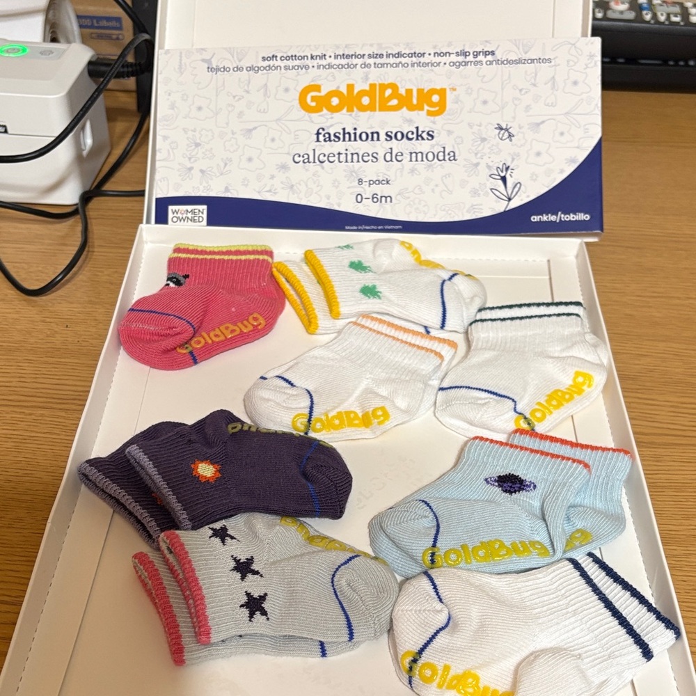 Baby Socks 8-Pack - 0-6 months Multicolor by Goldbug